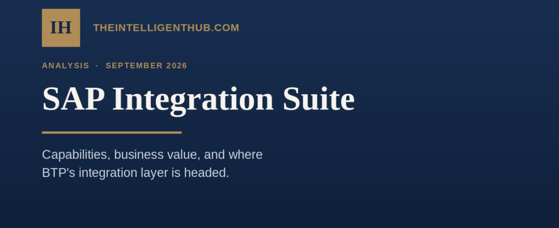 SAP Integration Suite: Capabilities, Business Value, and Where BTP’s Integration Layer Is Headed